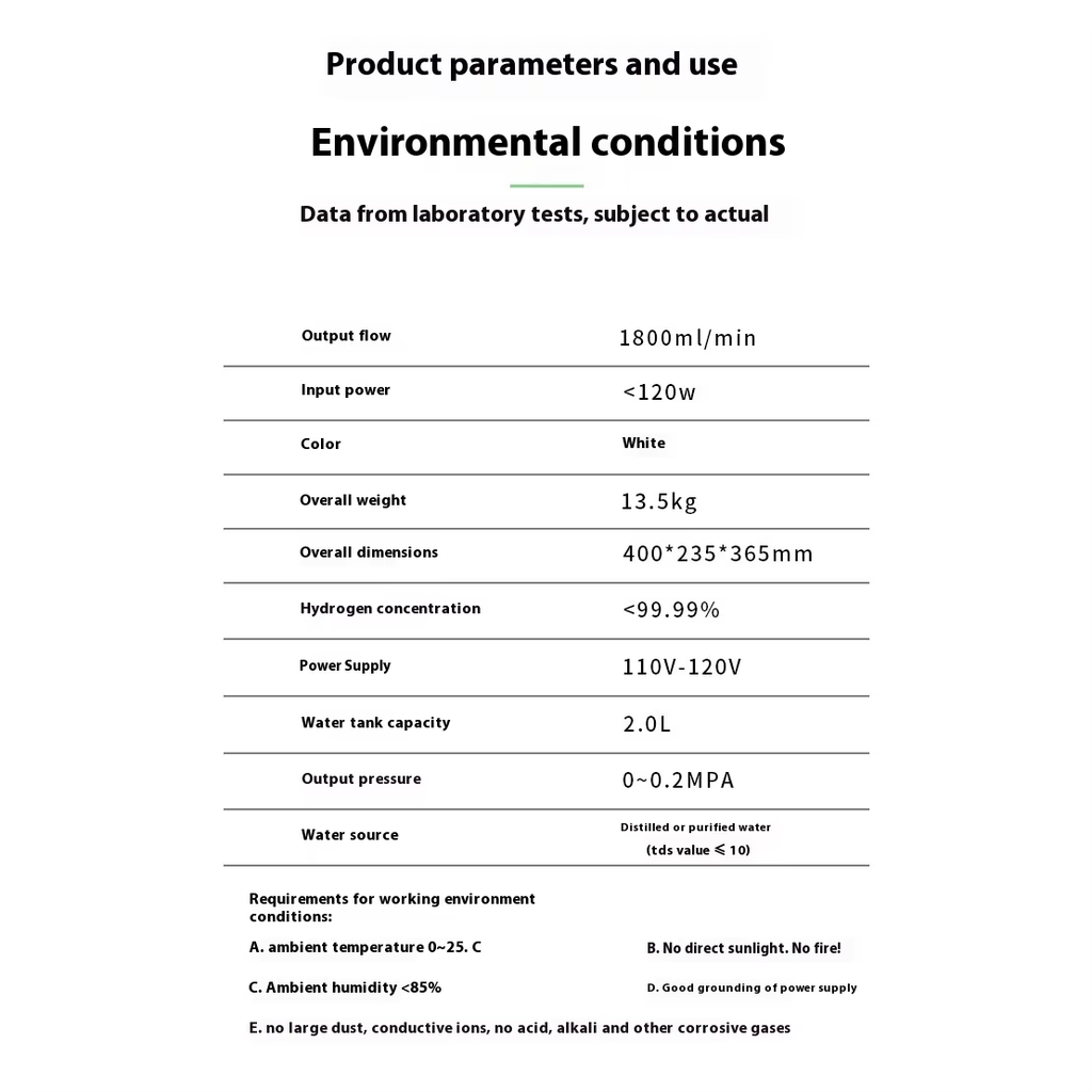 Hydrogen Inhalation Therapy Machine 900ML1800ML Hydrogen Water Generator O2 HHO Double Outlet H2 Inhaler with Nasal Cannula