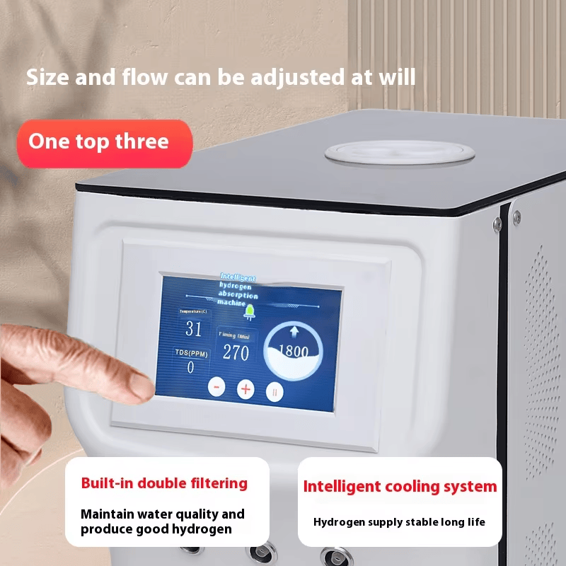 Hydrogen Inhalation Therapy Machine 900ML1800ML Hydrogen Water Generator O2 HHO Double Outlet H2 Inhaler with Nasal Cannula