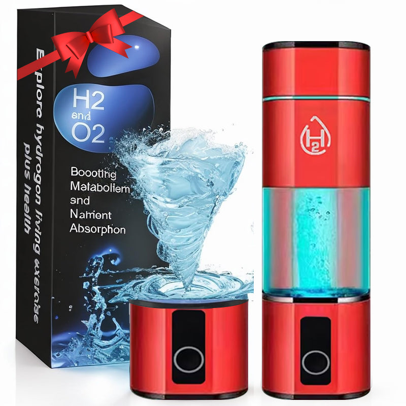 6000PPB Hydrogen Water Generator Bottle High Purity SPE PEM Dual Chamber Maker lonizer Cup H2 Inhalation device Time Display