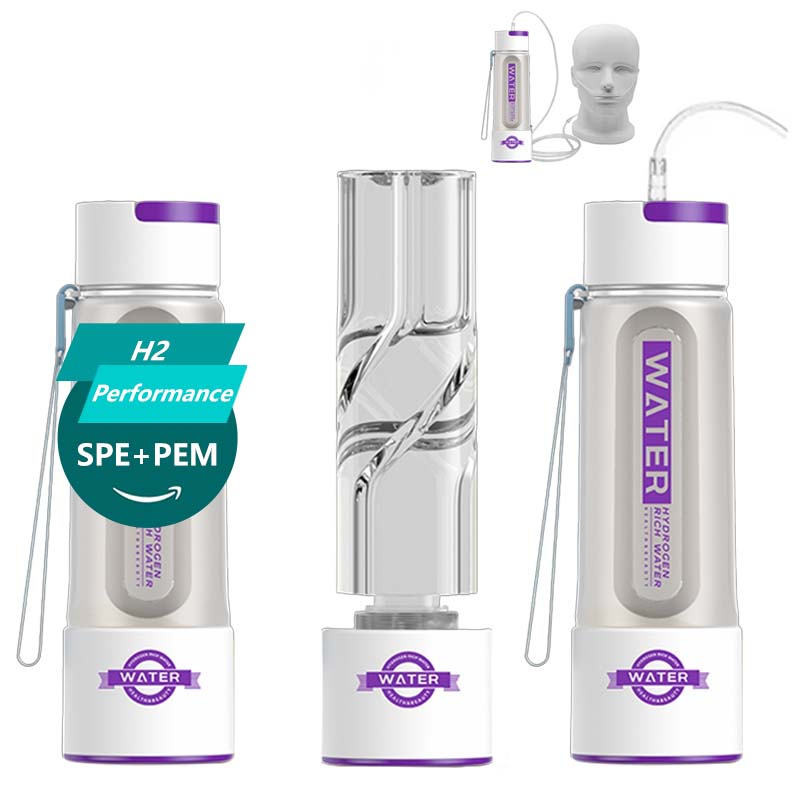 Hydrogen Rich Water Generator Bottle Spe Pem Dual Chamber Maker Ionizer Make High Concentration Hydrogen H2 Inhalation Device