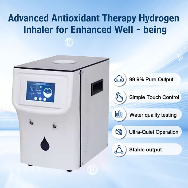 Hydrogen Inhalation Therapy Machine 900ML1800ML Hydrogen Water Generator O2 HHO Double Outlet H2 Inhaler with Nasal Cannula