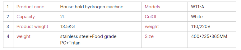 Hydrogen Inhalation Therapy Machine 900ML1800ML Hydrogen Water Generator O2 HHO Double Outlet H2 Inhaler with Nasal Cannula