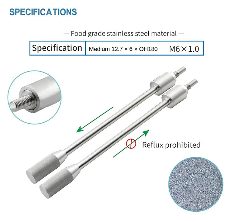 Accessories for making hydrogen water, food grade material, 316 stainless steel hydrogen dissolution rod for making water h2