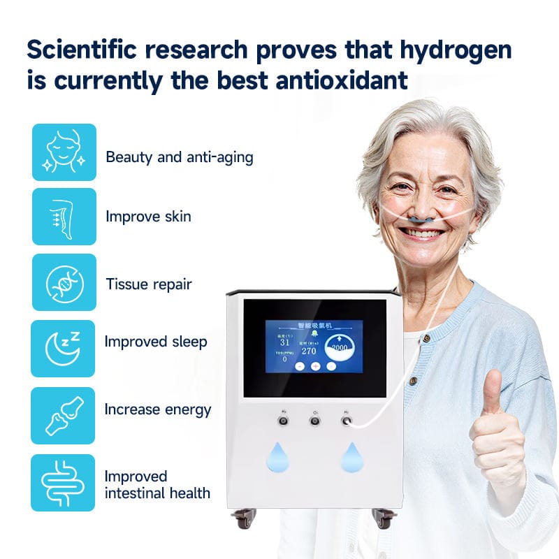 3000ML Hydrogen Inhalation Machine Home Use Hydrogen Oxygen Generator Water Ionizer H2 Molecular Inhalator CE Certificated
