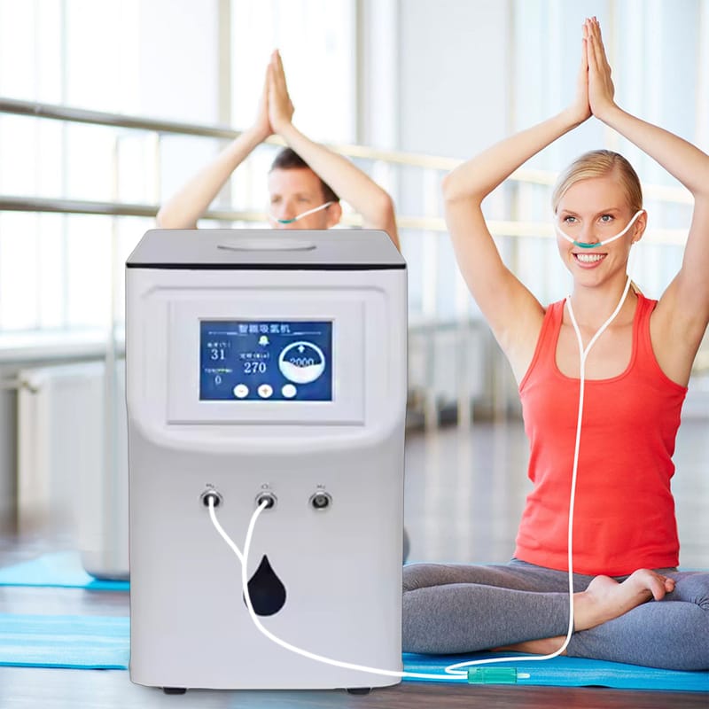 Hydrogen Inhalation Therapy Machine 900ML1800ML Hydrogen Water Generator O2 HHO Double Outlet H2 Inhaler with Nasal Cannula