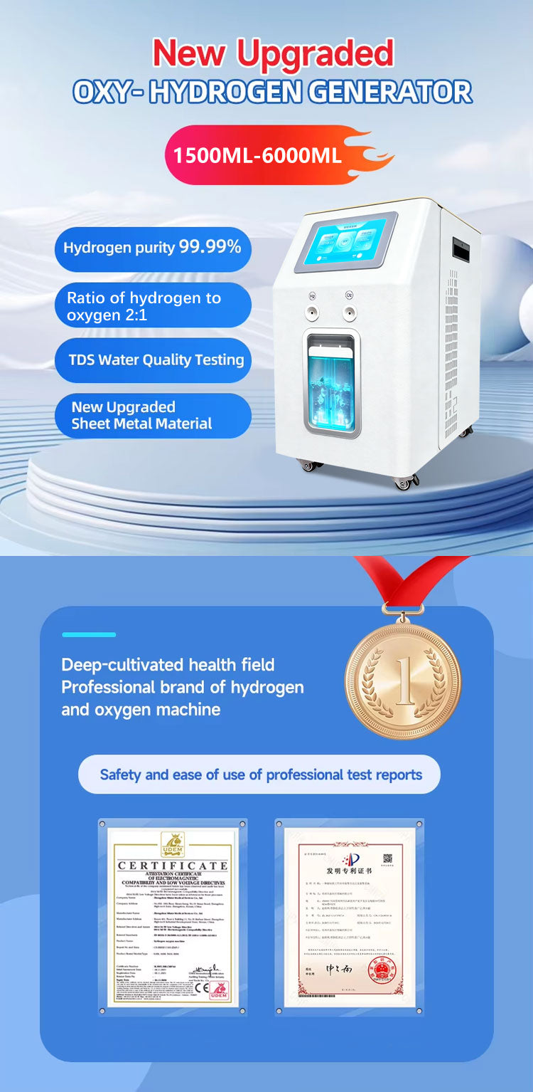 Home Clinic Hydrotherapy Machine Hydrogen Water Generator 3000ML 6000ML Browns Gas Inhalation Machine for Breathing 3 sold