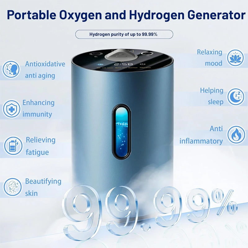 Factory supply Hydrogen Generator H2 Inhalation Machine 225ml/min High Purity SPE/PEM portable Hydrogen water ionizer Generator