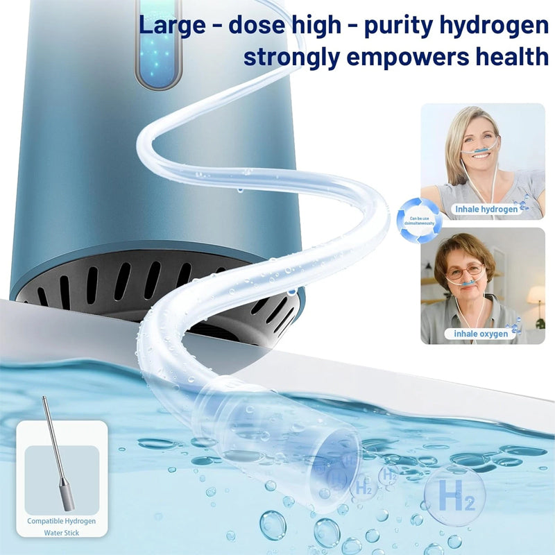 Factory supply Hydrogen Generator H2 Inhalation Machine 225ml/min High Purity SPE/PEM portable Hydrogen water ionizer Generator