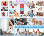 6000PPB Hydrogen Water Generator Bottle High Purity SPE PEM Dual Chamber Maker lonizer Cup H2 Inhalation device Time Display
