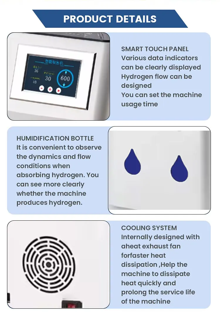 Intelligenter Heimgebrauch-Wasserstoffgenerator mit Direktabsaugung, Einfach zu Bedienen, mit Nasensaugrohr, 900-1800ml/min