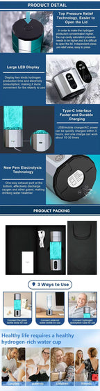 Bulk Sale Hydrogen Water Bottle SPE PEM Tech 5000PPB 8000PPB High Concentration Hydrogen Water Ionizer Generator Machine CE