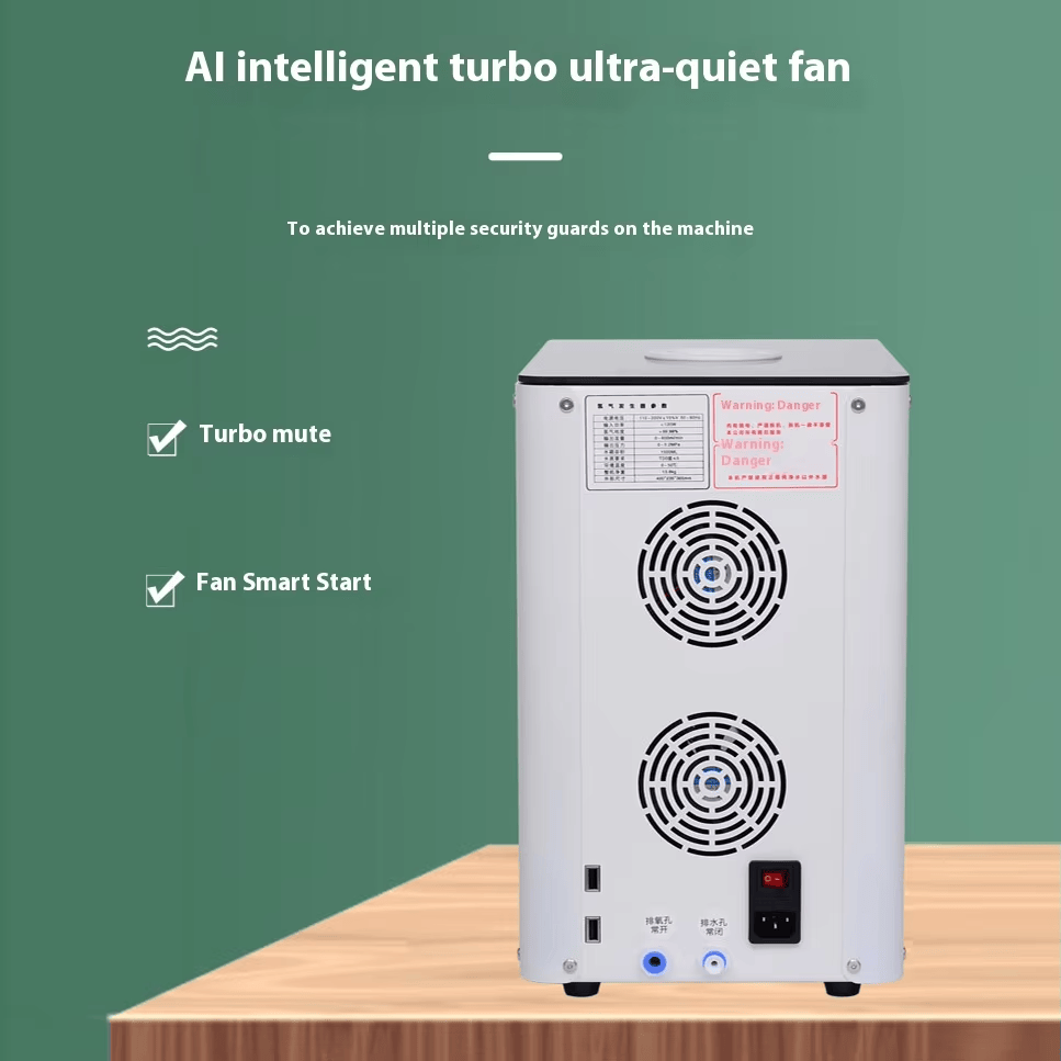 Hydrogen Inhalation Therapy Machine 900ML1800ML Hydrogen Water Generator O2 HHO Double Outlet H2 Inhaler with Nasal Cannula