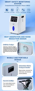 PEM HHO Therapy 900ml/1500ml/3000ml/Min Molecular Oxygen and Hydrogen Machine Inhaler H2 Generator Hydrogen Inhalation Machine
